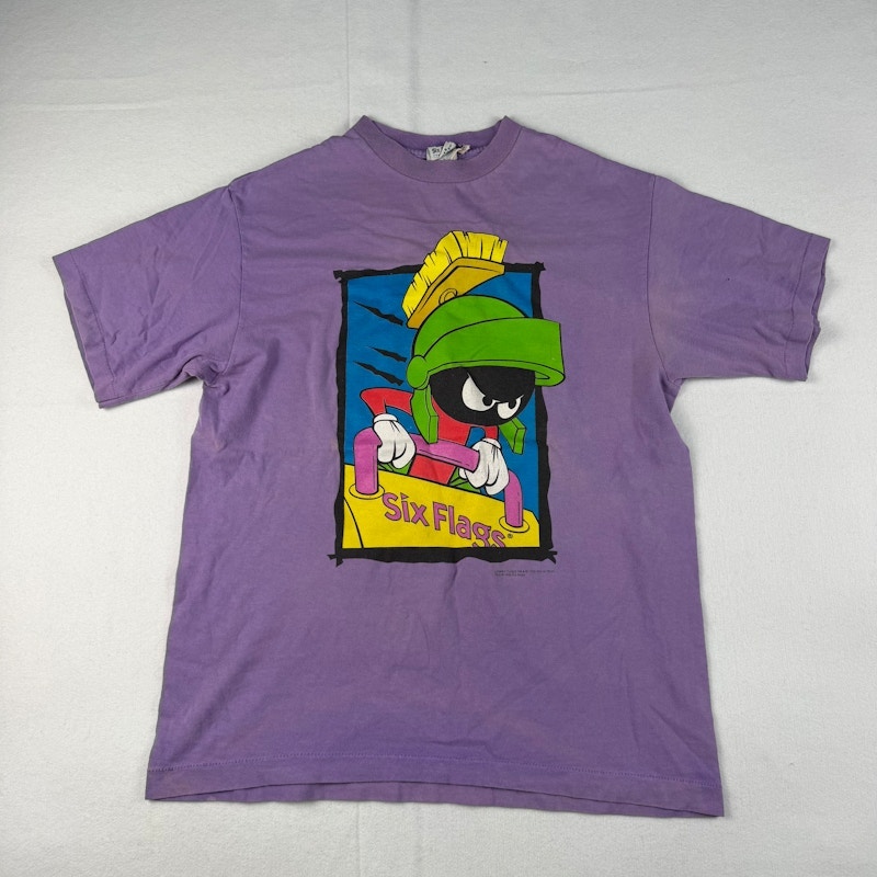 Six Flags Looney Tunes Marvin the Martian T-Shirt Purple