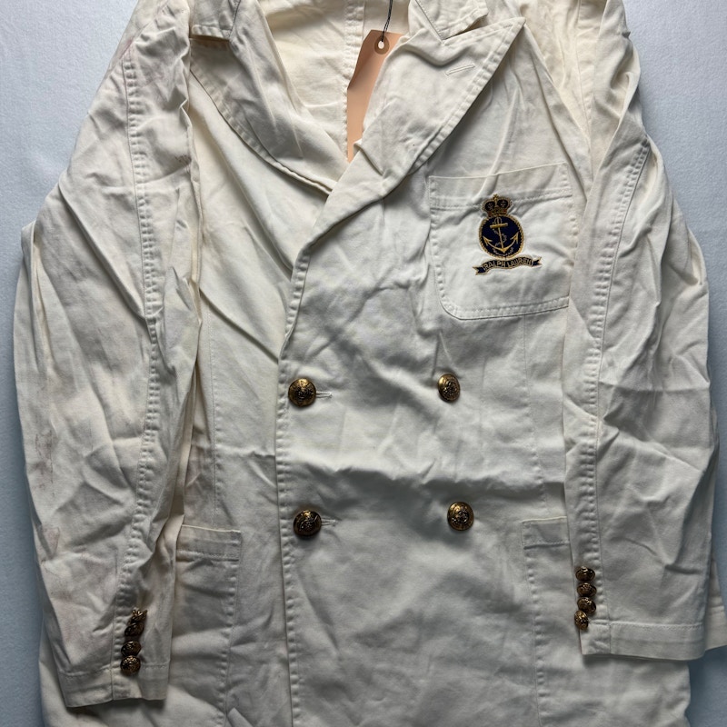 Ralph Lauren Double Breasted Crest Blazer White