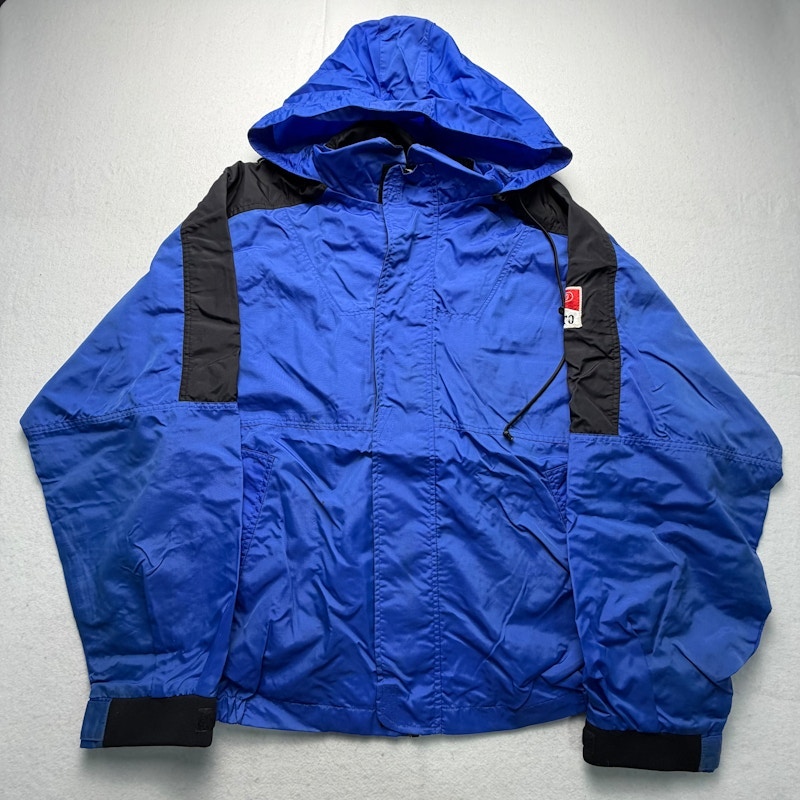 Marlboro Unlimited Hooded Windbreaker Jacket Blue