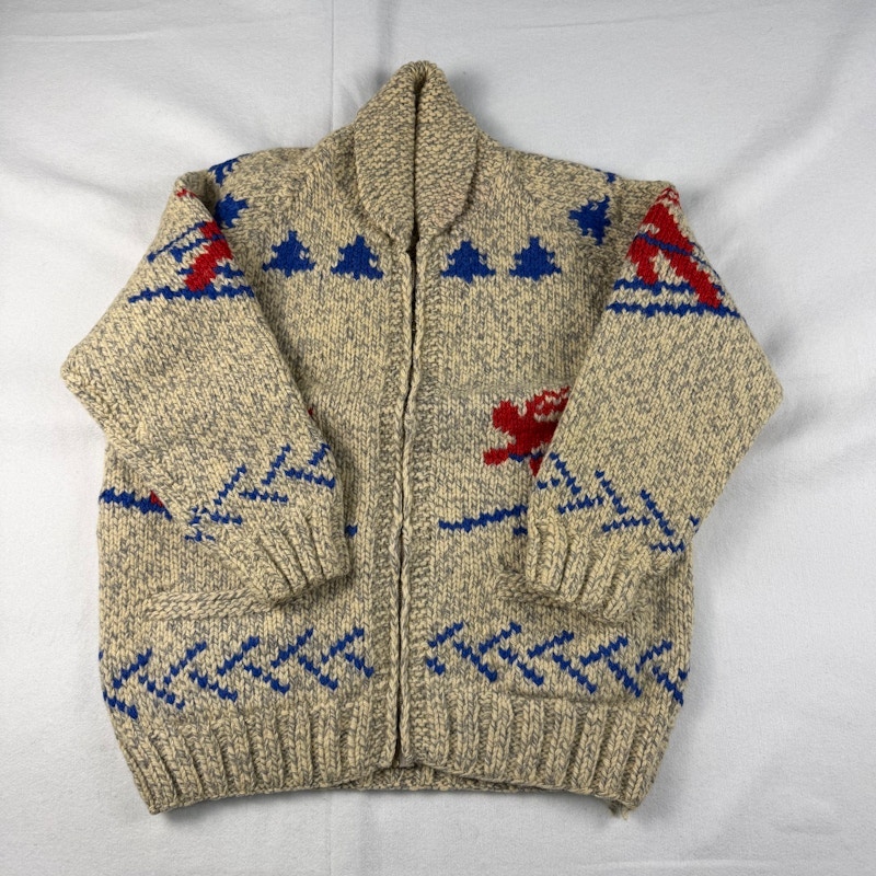 Cowichan Sweater Shawl Collar Cardigan
