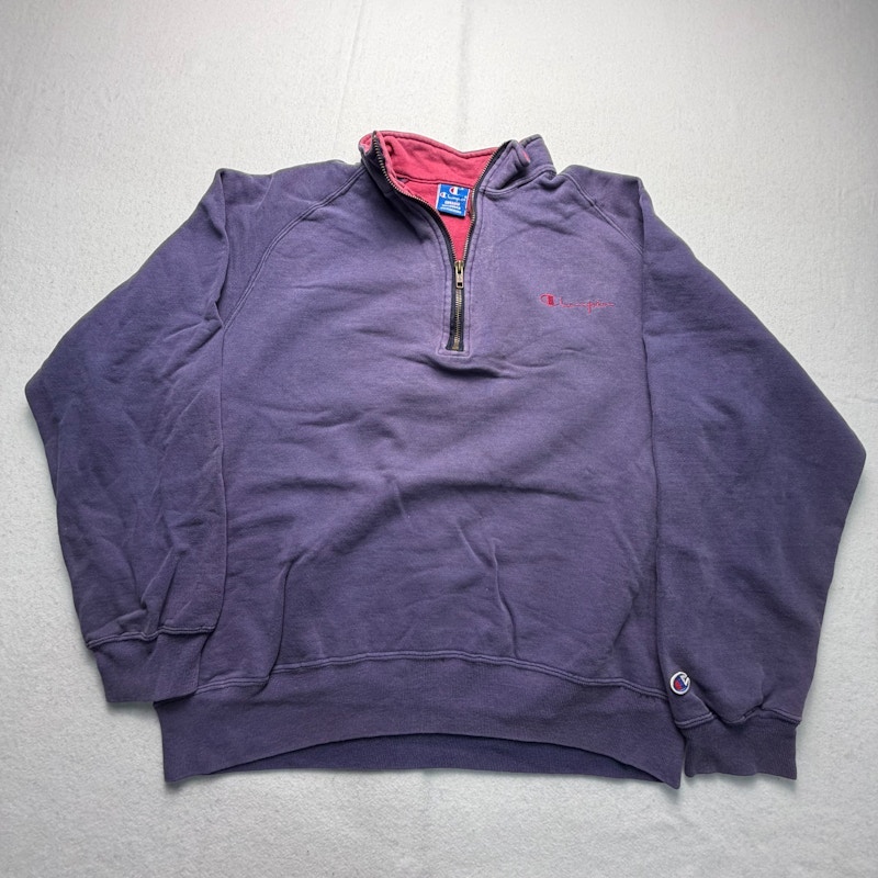 Champion Quarter Zip Pullover Purple