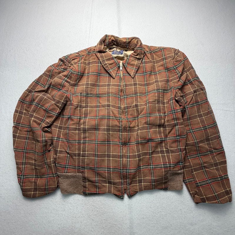 Pendleton Plaid Jacket Brown