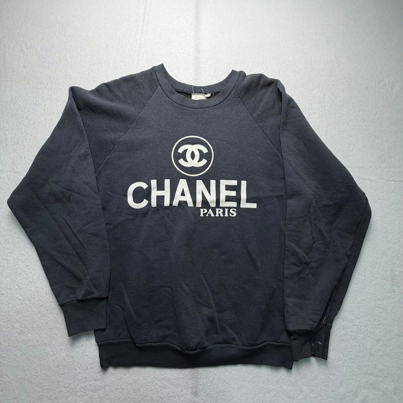 Chanel Logo Sweatshirt Black