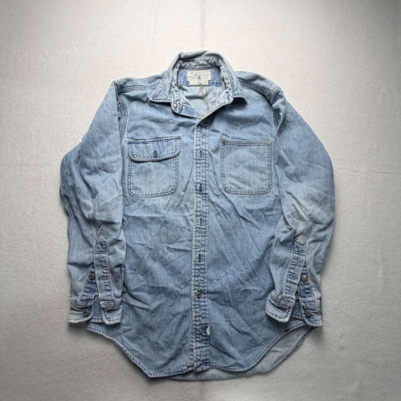 Polo Ralph Lauren Denim Long Sleeve Button Down Shirt Light Blue
