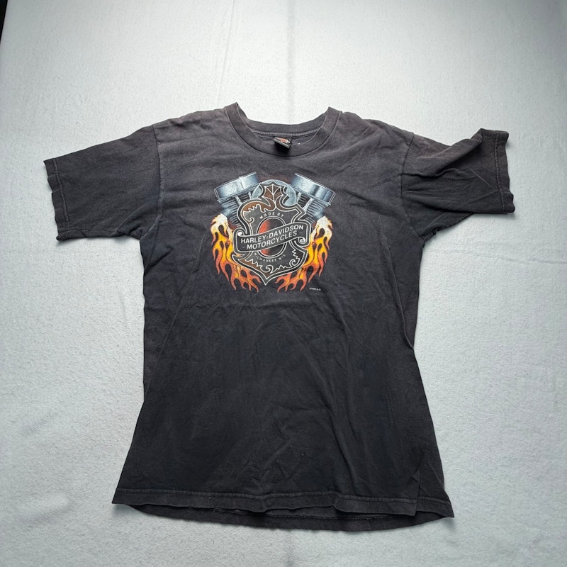Harley-Davidson Motorcycle Graphic T-Shirt Black