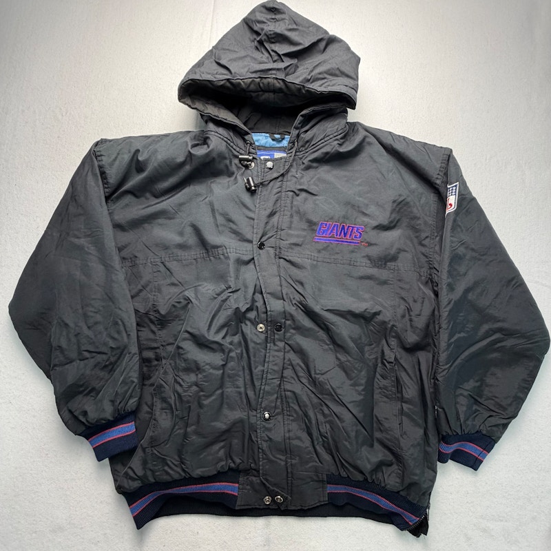 Starter New York Giants Hooded Bomber Jacket Black