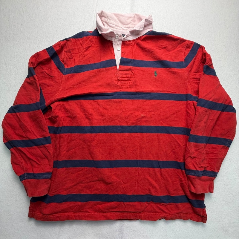 Polo Ralph Lauren Striped Rugby Shirt Red/Navy
