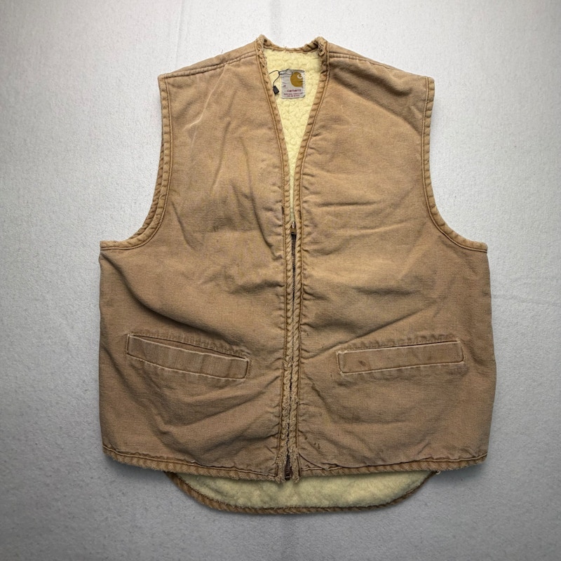 Carhartt Sherpa Lined Duck Vest Brown