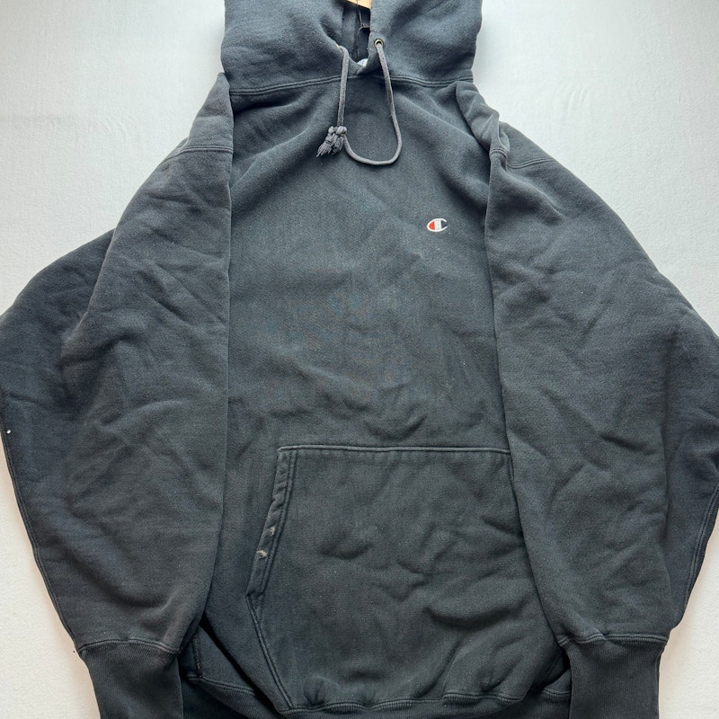 Champion Reverse Weave Hooded Sweatshirt Black