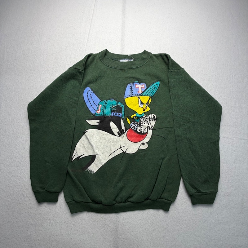 Looney Tunes Sylvester and Tweety Sweatshirt Green
