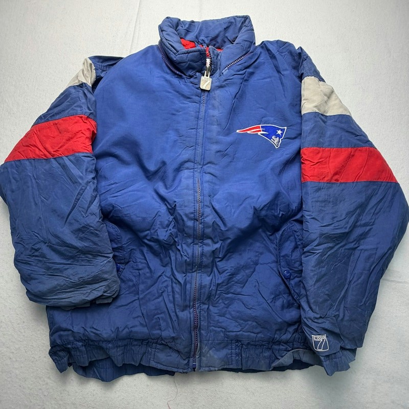 Logo 7 New England Patriots Puffer Jacket Blue