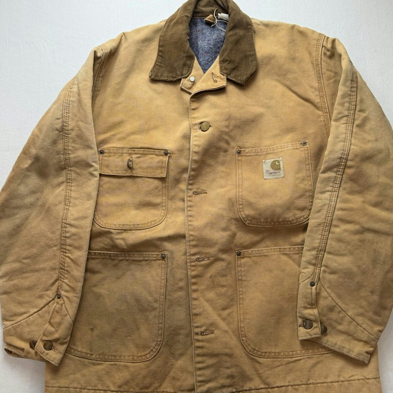 Carhartt Blanket Lined Duck Chore Coat Tan