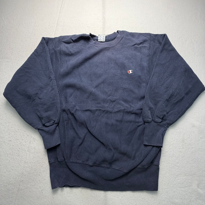 Champion 90s Reverse Weave Crewneck Sweatshirt Navy