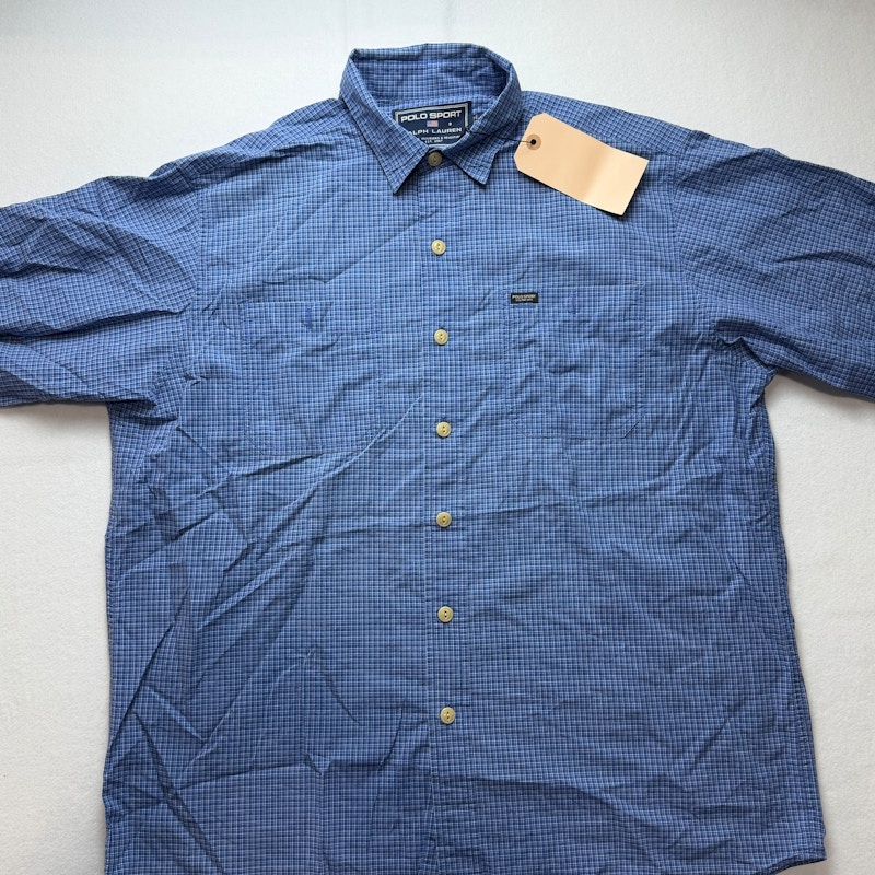 Polo Sport Ralph Lauren Plaid Button Down Shirt Blue