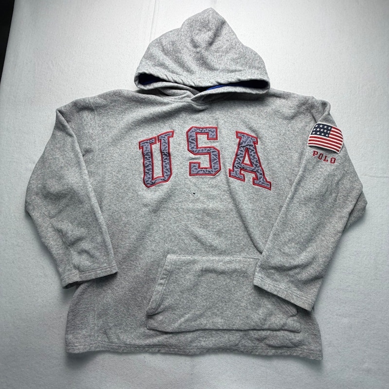 Polo Sport USA Fleece Hoodie Grey