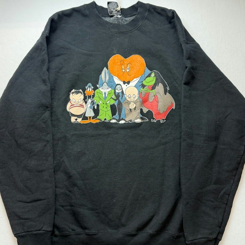 Warner Bros. Studio Store Looney Tunes Addams Family Have A Hideous Halloween Sweatshirt Black