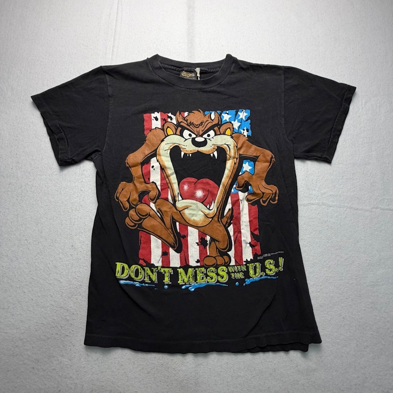 Changes Looney Tunes Taz Don't Mess With The U.S. T-Shirt Black
