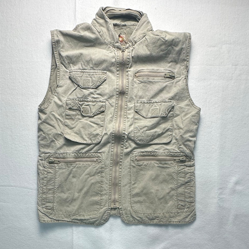 Utility Multi-Pocket Vest Beige