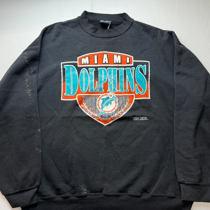 Trench Miami Dolphins Crewneck Sweatshirt Black
