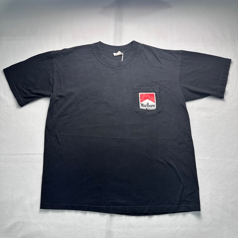 American Born Marlboro Team Penske Pocket T-Shirt Black