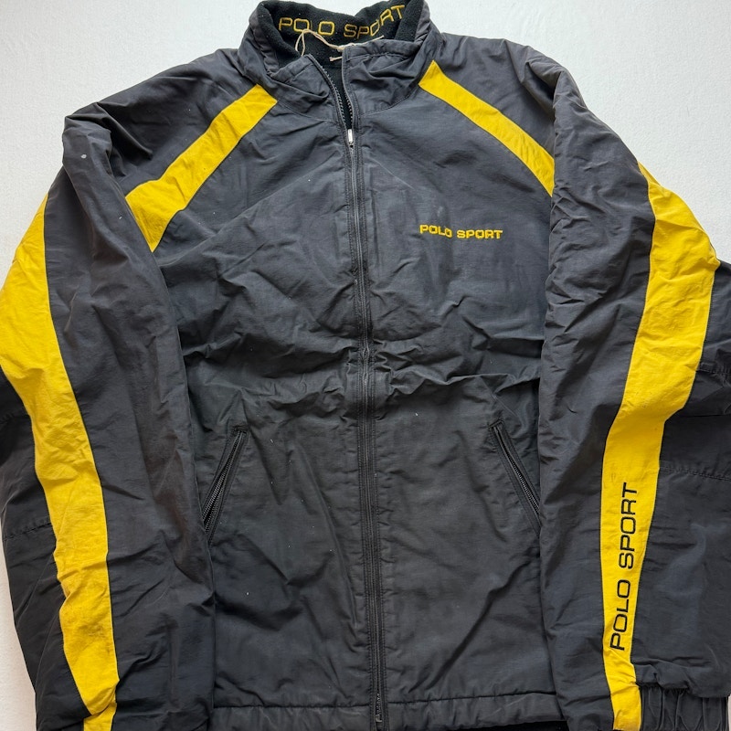Polo Sport Windbreaker Jacket Black Yellow