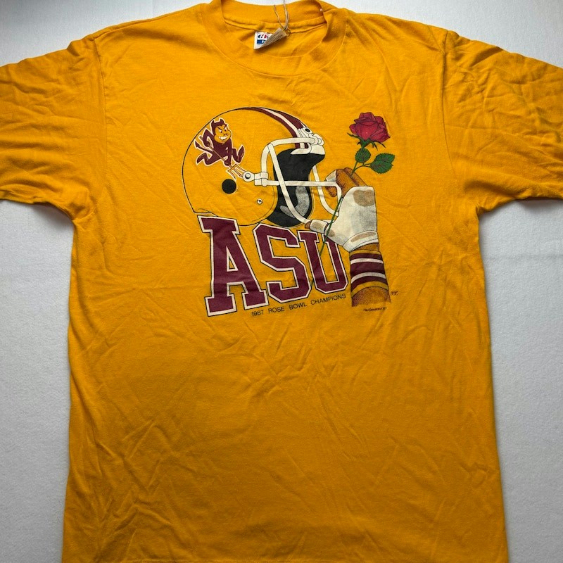 Hanes ASU 1987 Rose Bowl Champions T-Shirt Gold