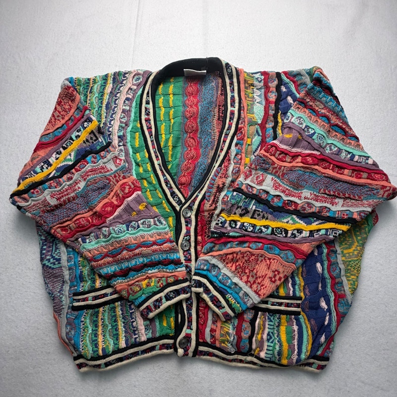 Coogi Multi-Color Knit Cardigan