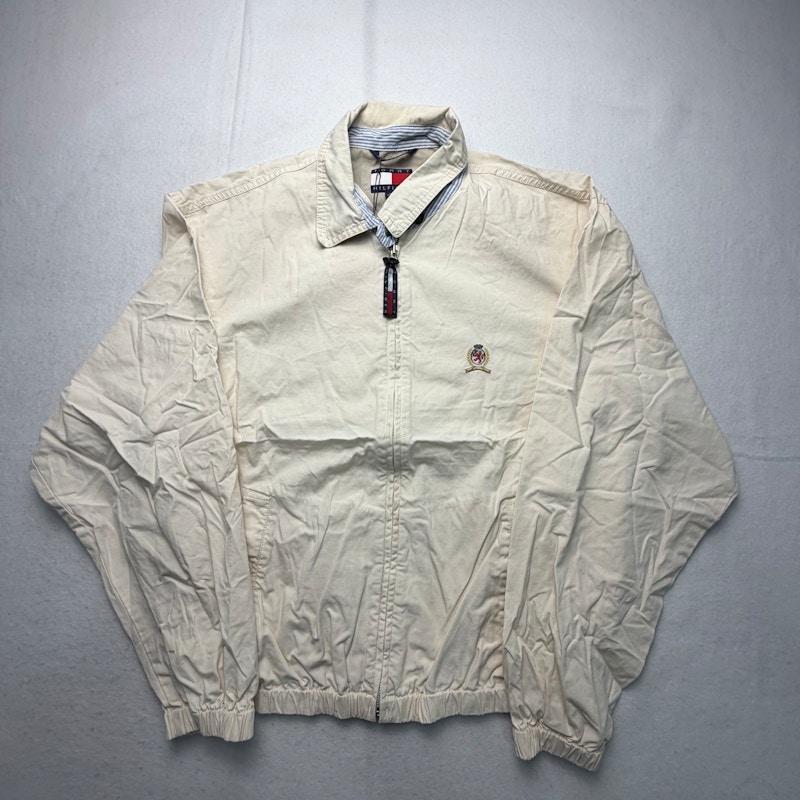 Tommy Hilfiger Crest Logo Jacket Cream
