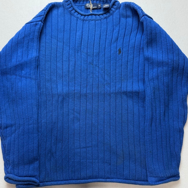 Polo by Ralph Lauren Ribbed Knit Sweater Blue