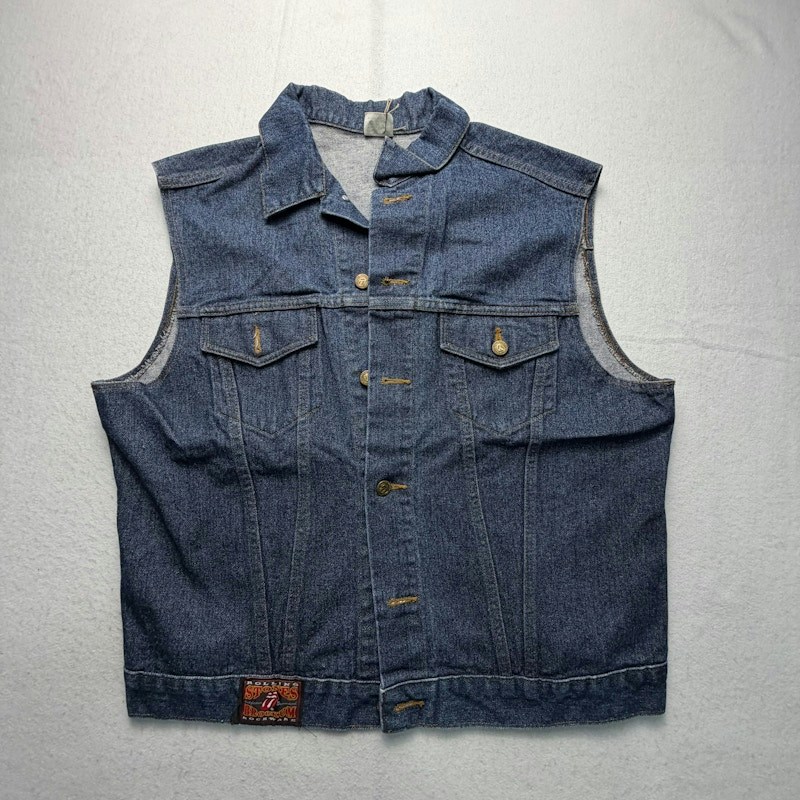 Brockum The Rolling Stones Voodoo Lounge Tour 1994-1995 Denim Vest Blue