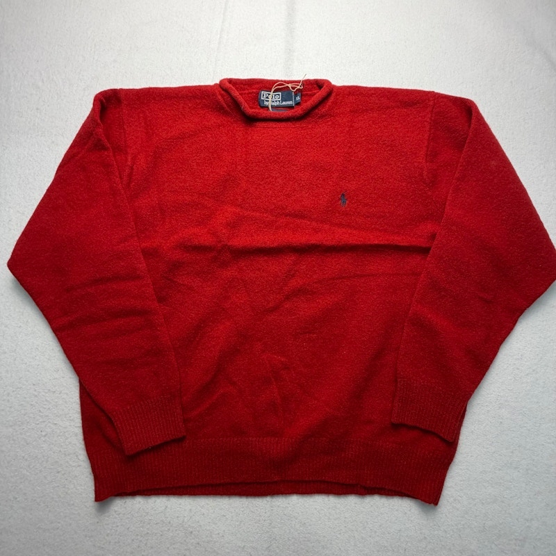 Polo by Ralph Lauren Lambswool Crewneck Sweater Red
