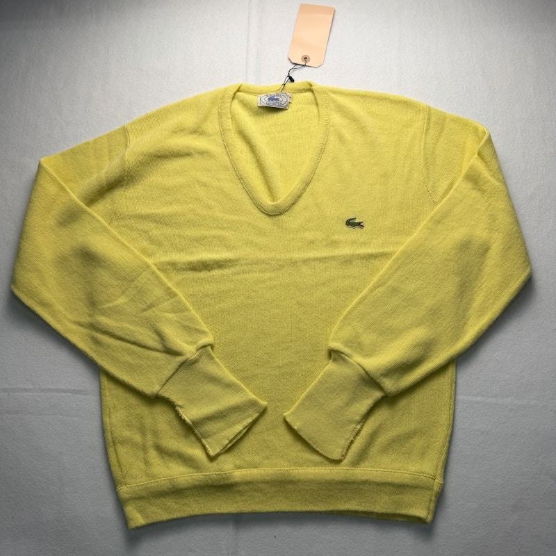 Izod Lacoste V-Neck Sweater Yellow