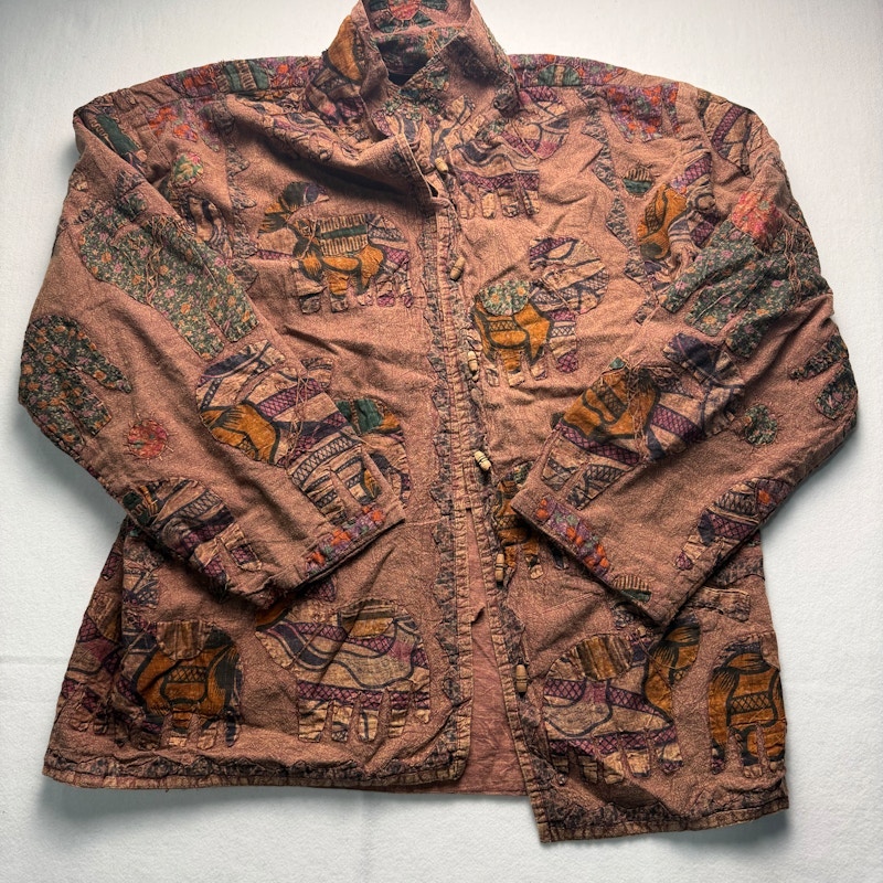 Orvis Elephant Patchwork Cotton Jacket Brown