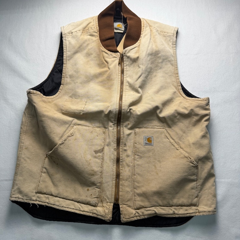 Carhartt Quilt-Lined Duck Vest Brown