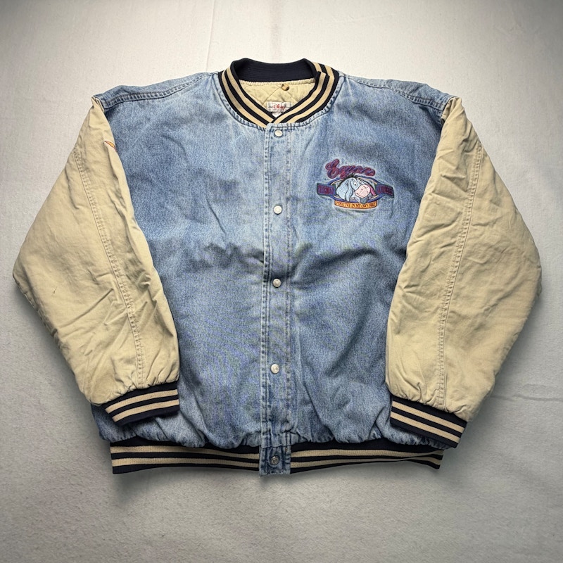 The Disney Store Eeyore Denim Bomber Jacket Blue