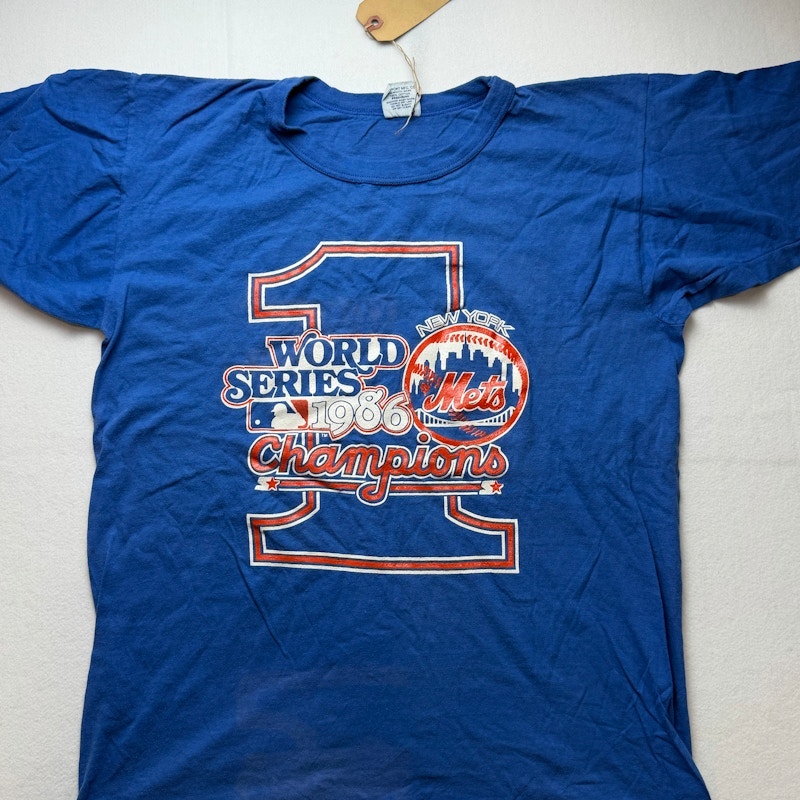 Eastport 1986 New York Mets World Series Champions T-Shirt Blue