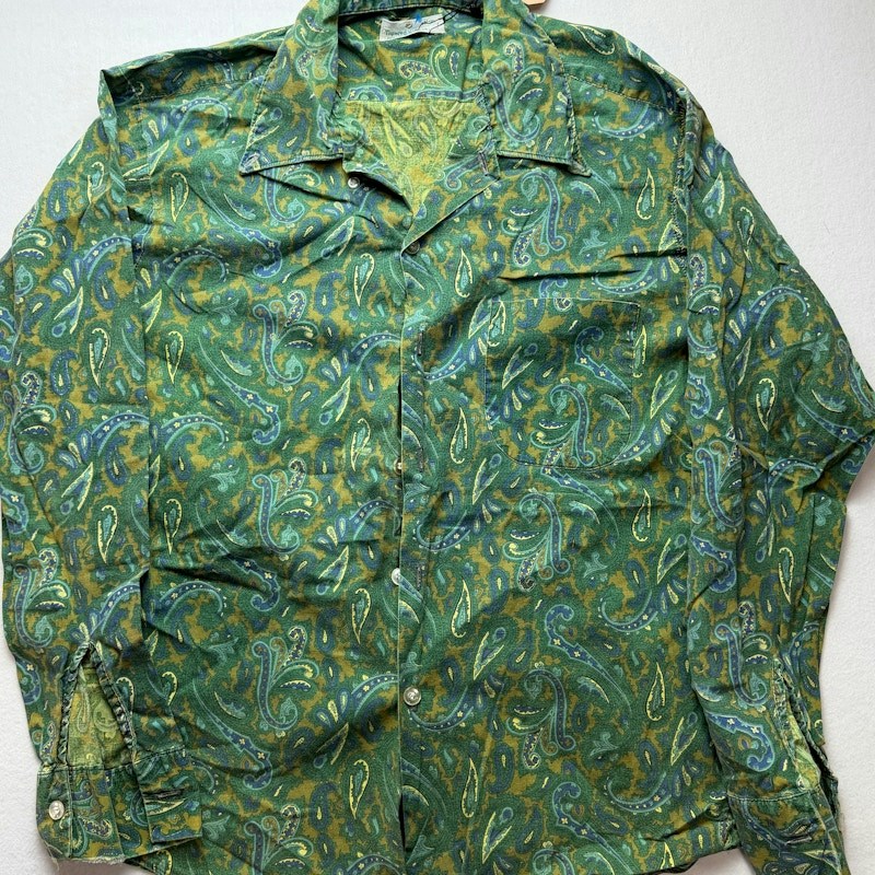 Tapered 'n Tails Long Sleeve Button Up Shirt Green