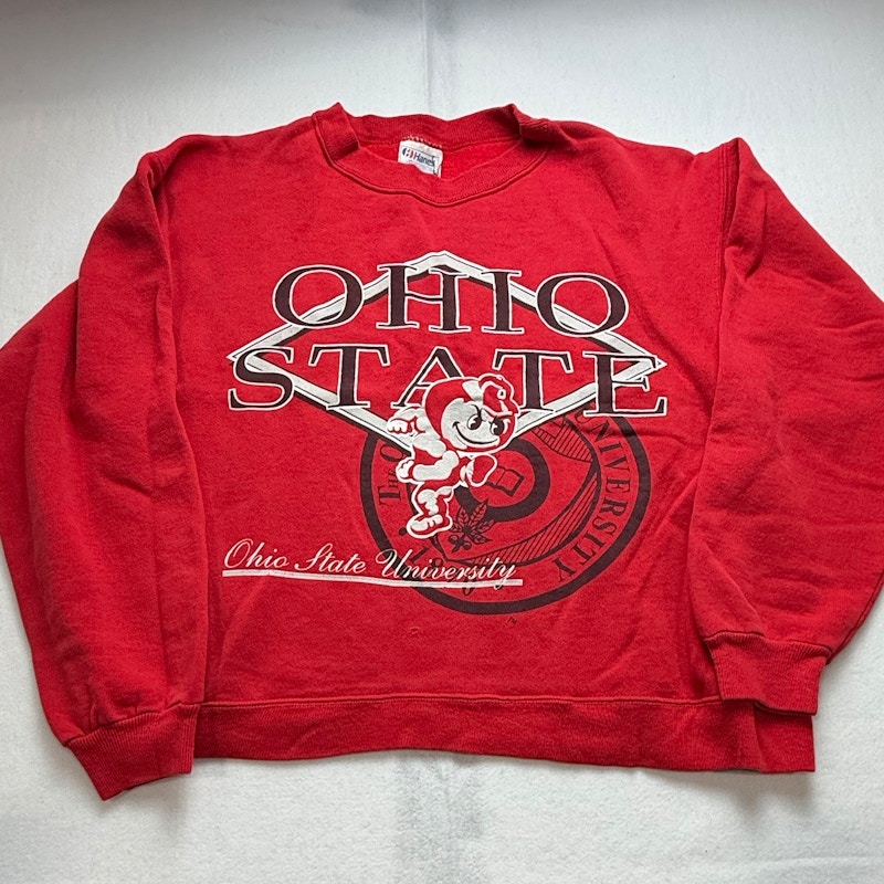 Hanes Ohio State University Crewneck Sweatshirt Red
