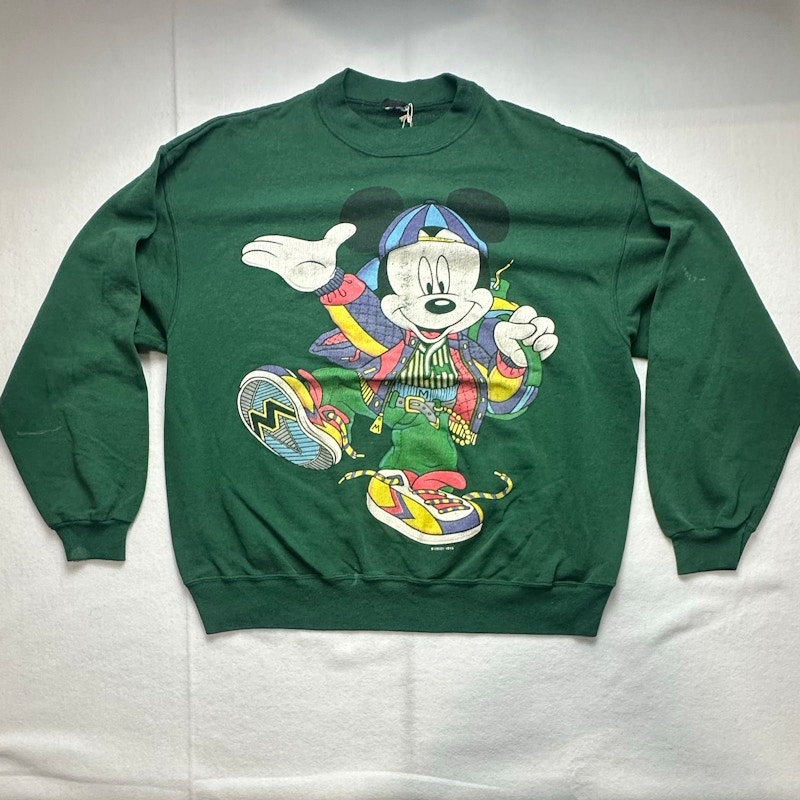 Disney Mickey Mouse 1988 60th Birthday Sweatshirt Green