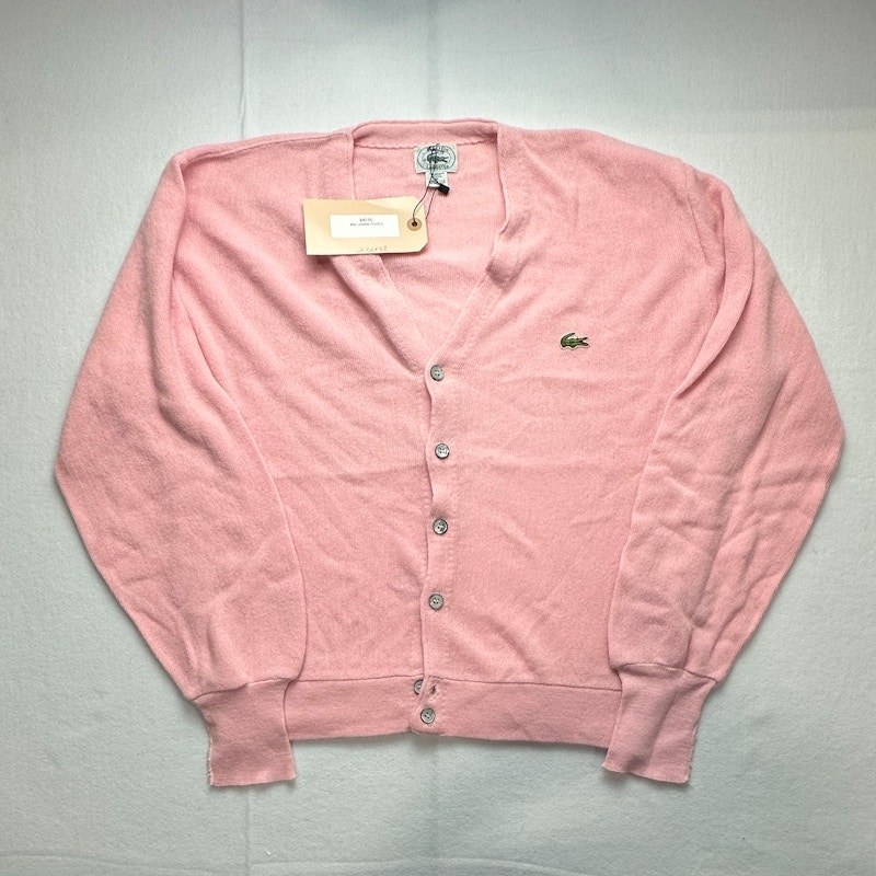 Izod Lacoste Cardigan Sweater Pink