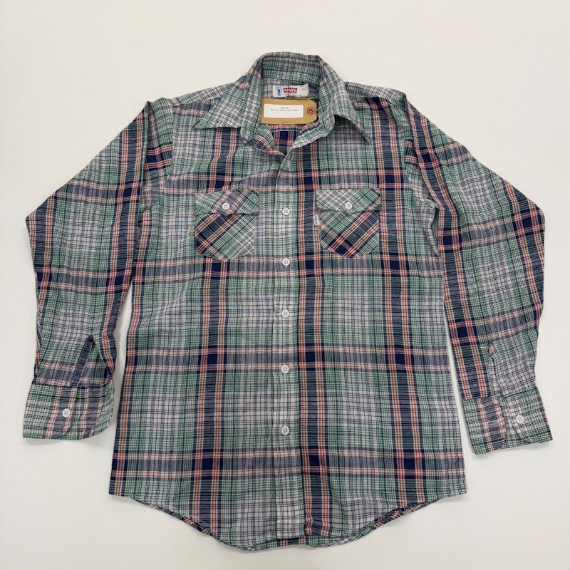 70s Levi's Plaid Button Up Shirt