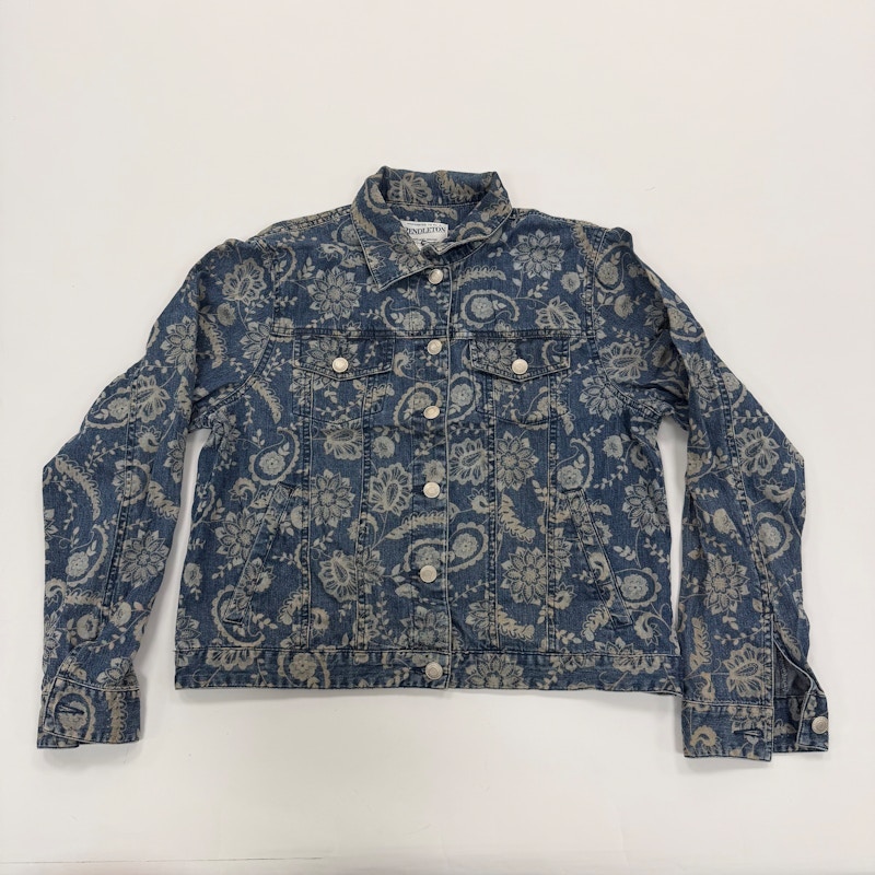 Floral Paisley Denim Trucker Jacket