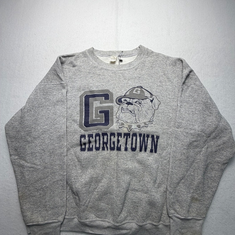 Georgetown University Bulldog Crewneck Sweatshirt Grey