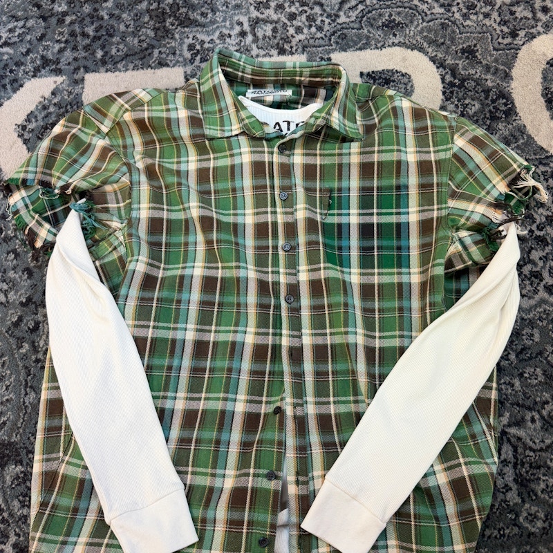 Satoshi Nakamoto Bender Cut Off Flannel Shirt
