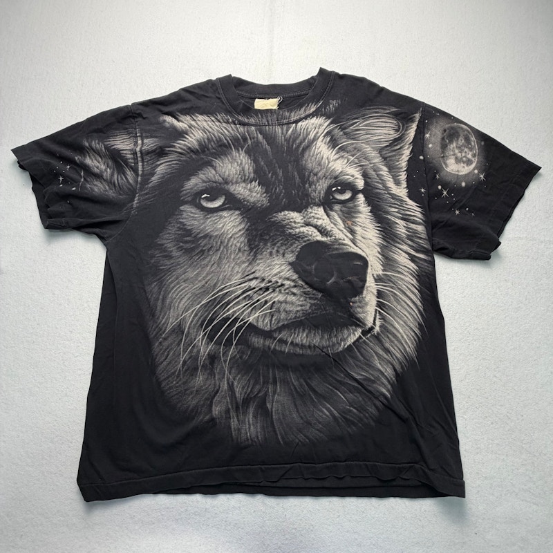 Wolf Moon Graphic T-Shirt Black