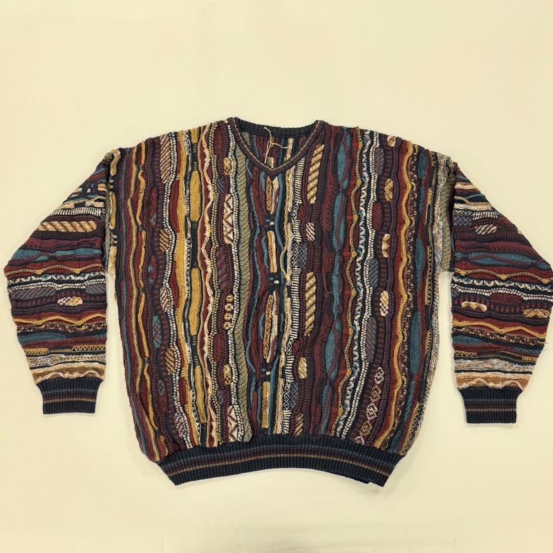 90s Coogi Vintage 3D Knit Sweater Multicolor