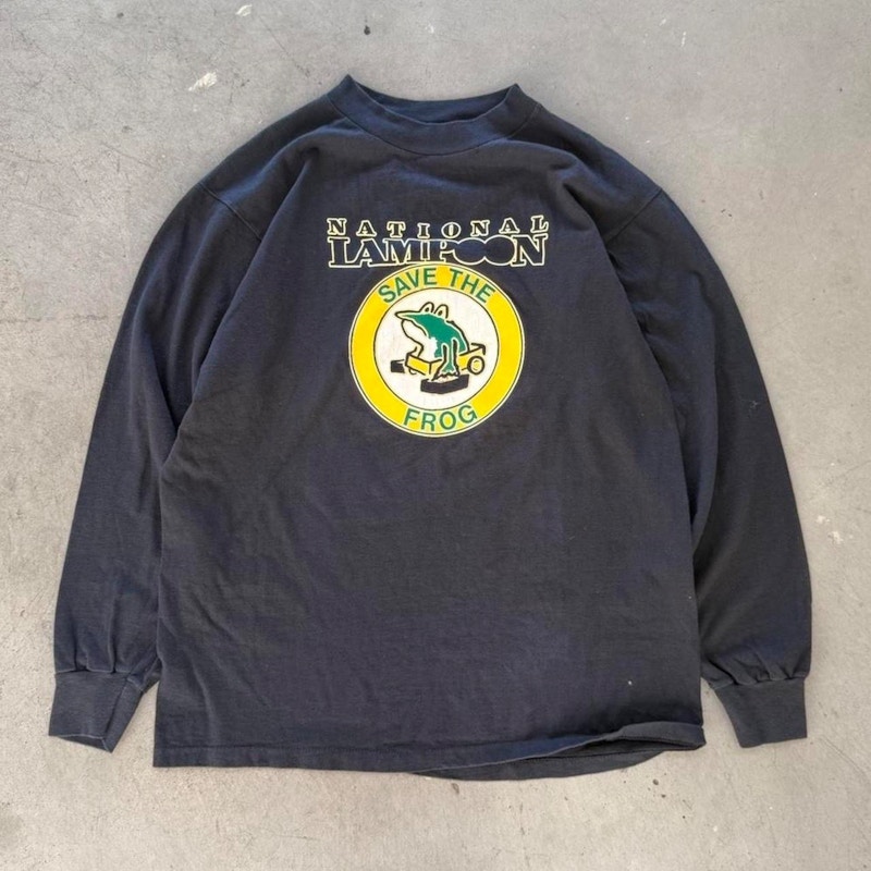 National Lampoon Save The Frog Long Sleeve Shirt Black