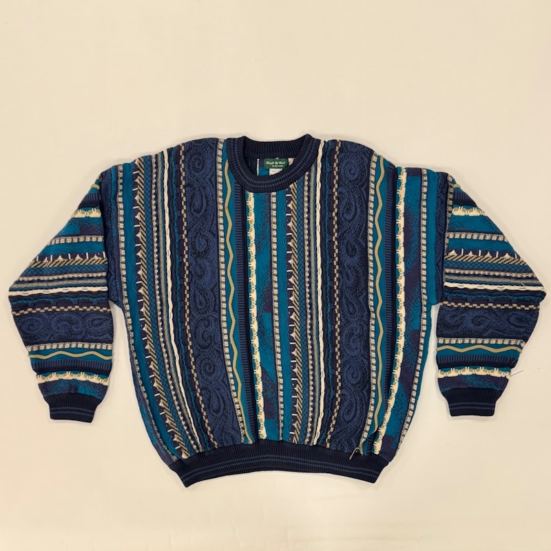 90s Knit Sweater Blue Multi