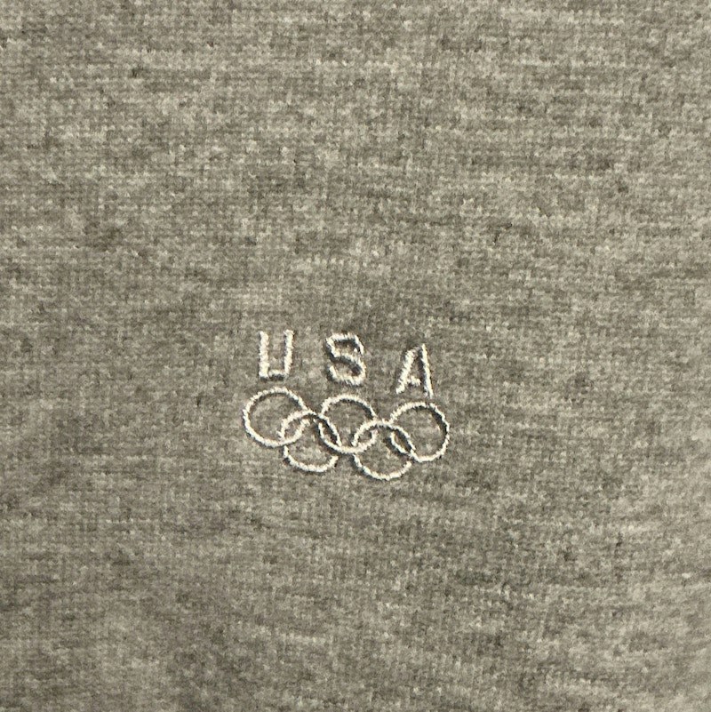 90s Team USA Olympic Rings Embroidered Sweatshirt Gray