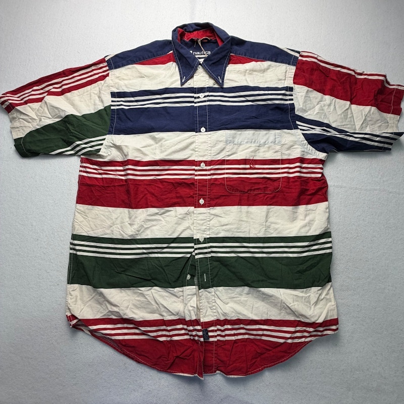 Nautica Short Sleeve Button Down Shirt Multi-Color